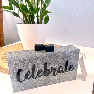 Silver Clutch Purse LULU celebrate clutch